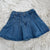 Denim Pleated Mini Skirt