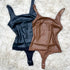 Square Neck Leather Bodysuit