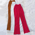 Cotton Flare Stretch Pants