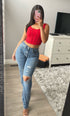 Cute in the Waist Straight Leg Jeans