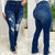 Feeling Height Slit Jeans (Dark Blue) - Live Fabulously